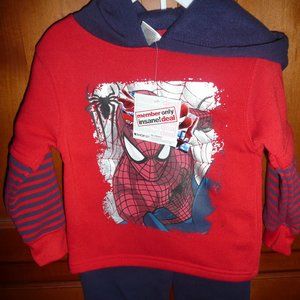 2 pc set red SPIDERMAN MARVEL hoodie 24m